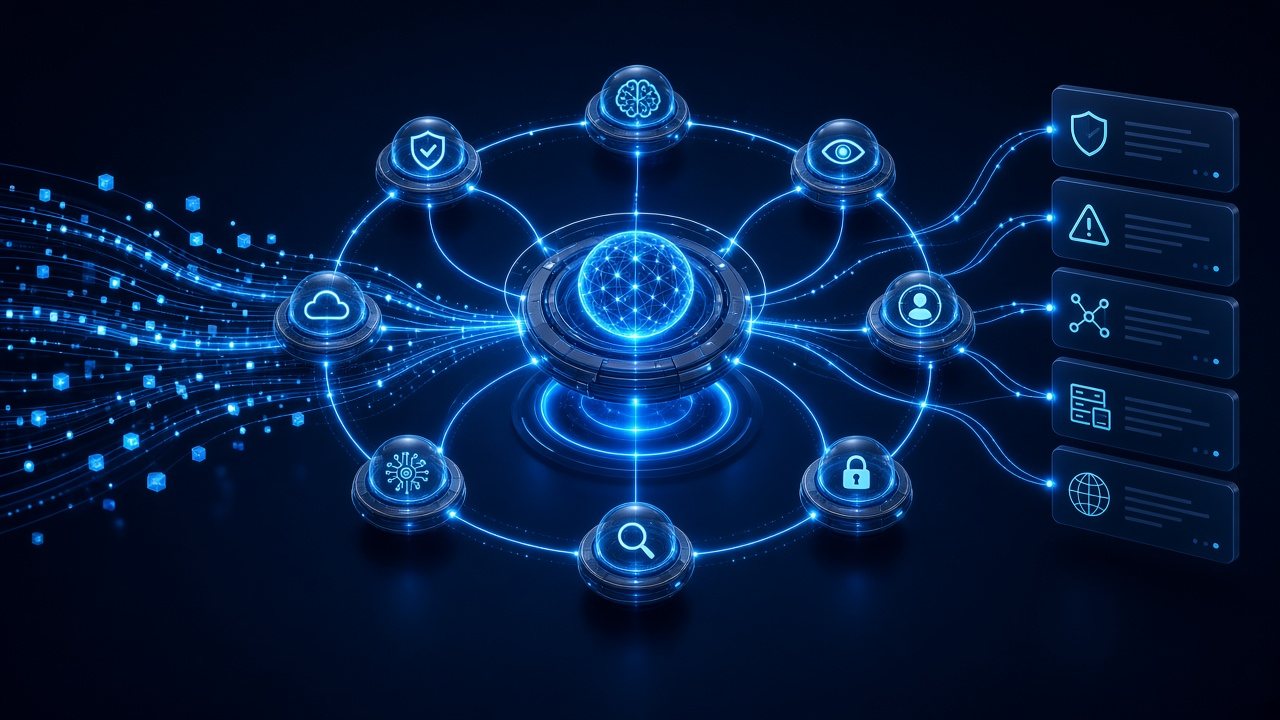 An AI agent platform analyzing security logs